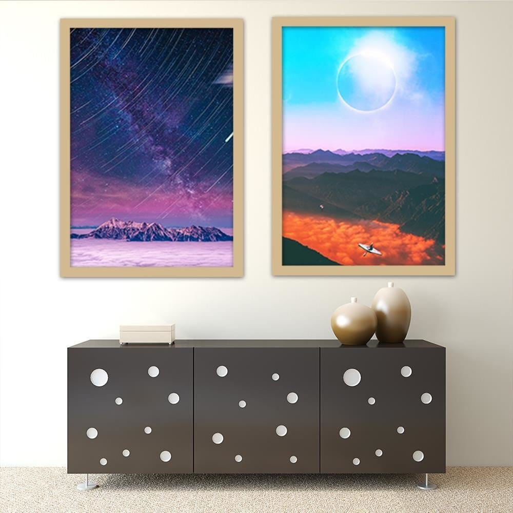 Glezna bēšā rāmī - Night Shooting Stars Home Trends DECO