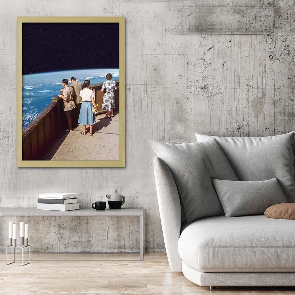 Glezna bēšā rāmī - Observation Deck Home Trends DECO