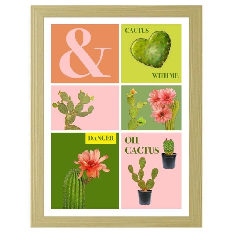 Glezna bēšā rāmī - Oh cactus Home Trends DECO