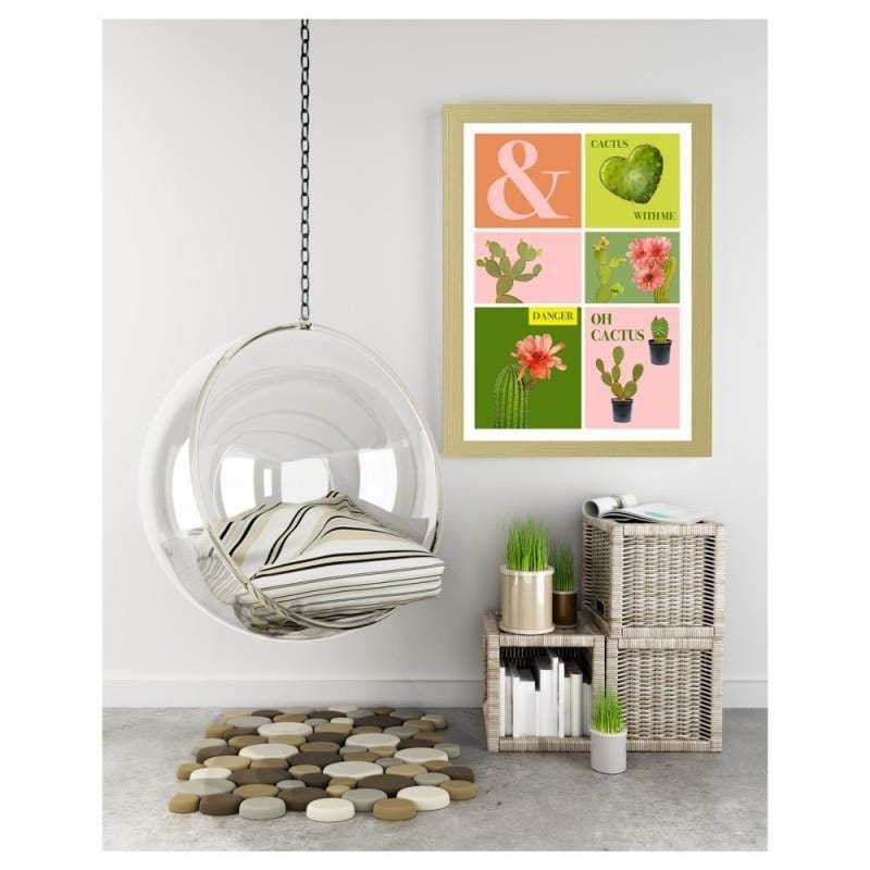 Glezna bēšā rāmī - Oh cactus Home Trends DECO