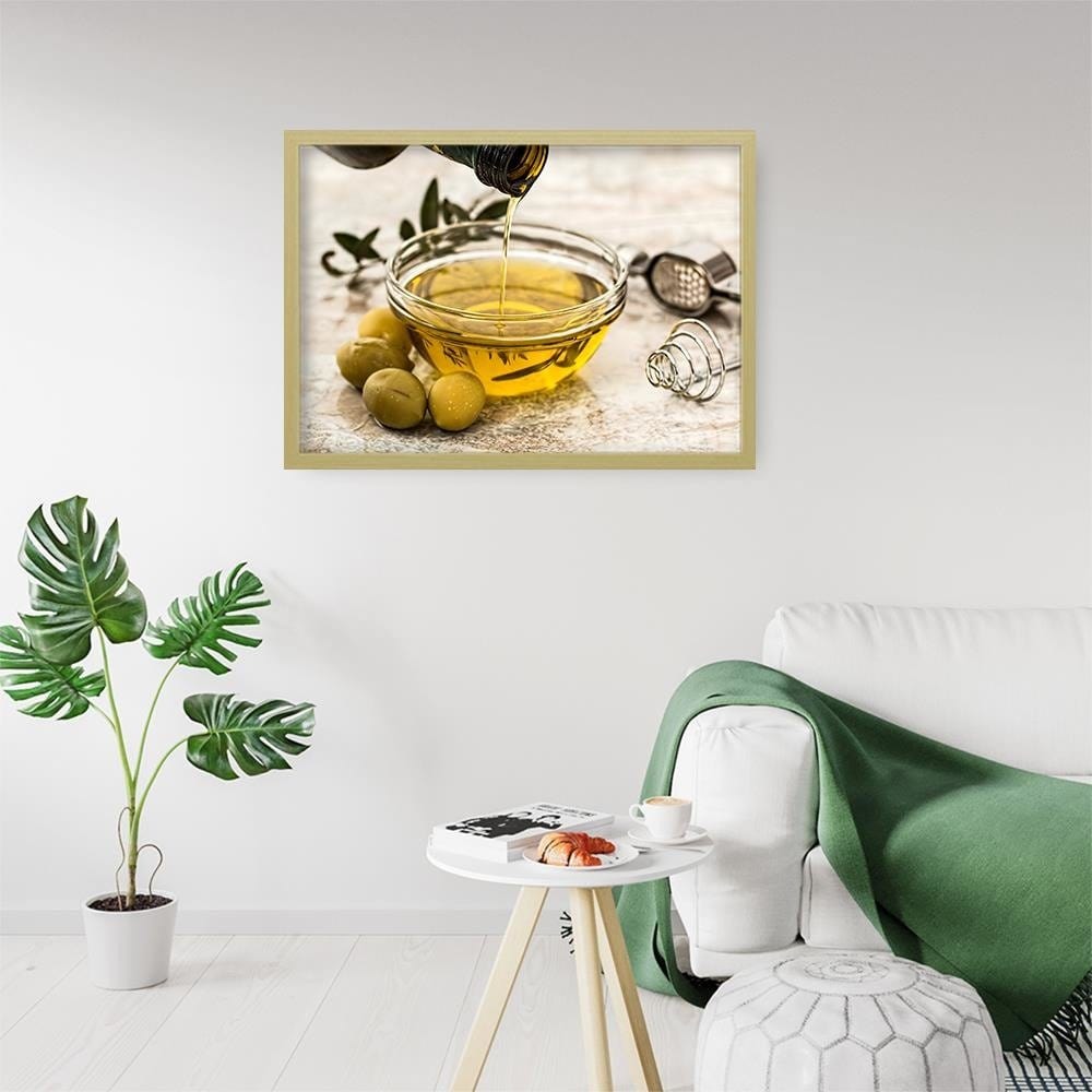 Glezna bēšā rāmī - Oil And Herbs Home Trends DECO