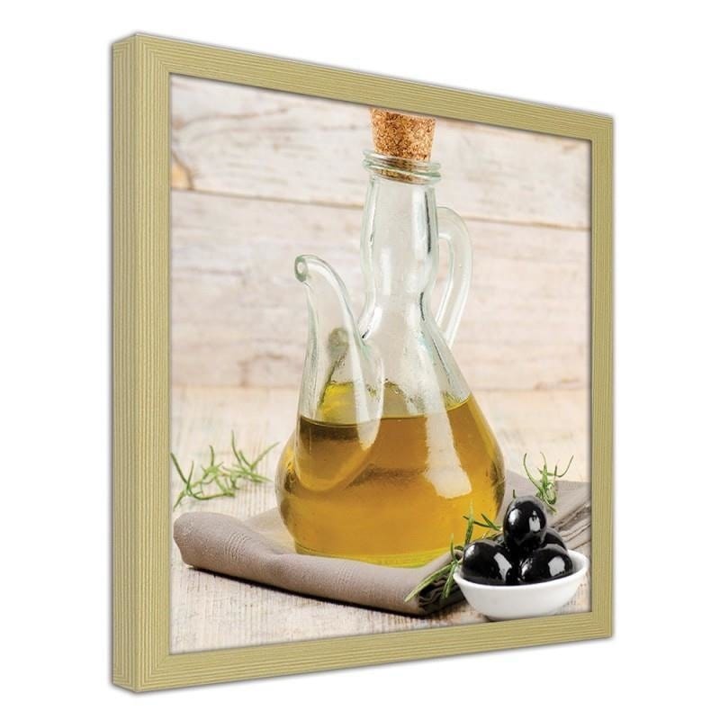 Glezna bēšā rāmī - Olive oil and black olives Home Trends DECO
