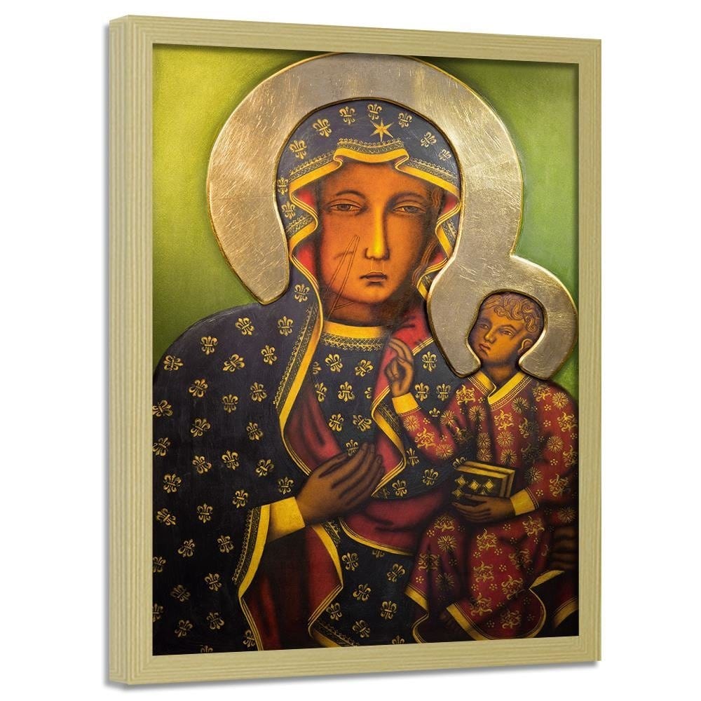 Glezna bēšā rāmī - Our Lady Of Czestochowa Home Trends DECO