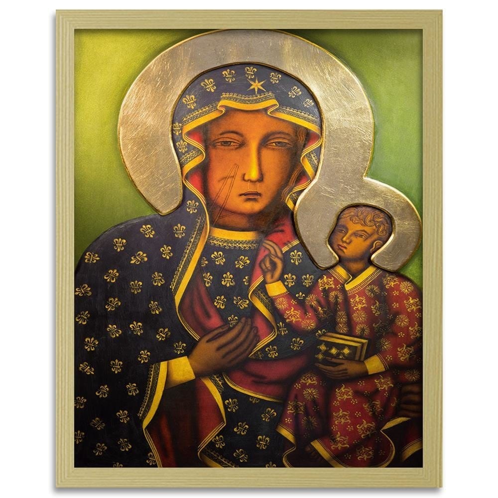 Glezna bēšā rāmī - Our Lady Of Czestochowa Home Trends DECO