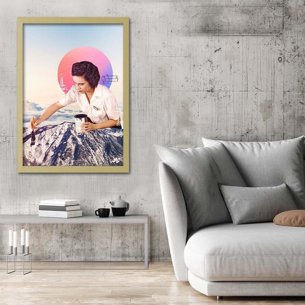 Glezna bēšā rāmī - Painted Peaks Home Trends DECO