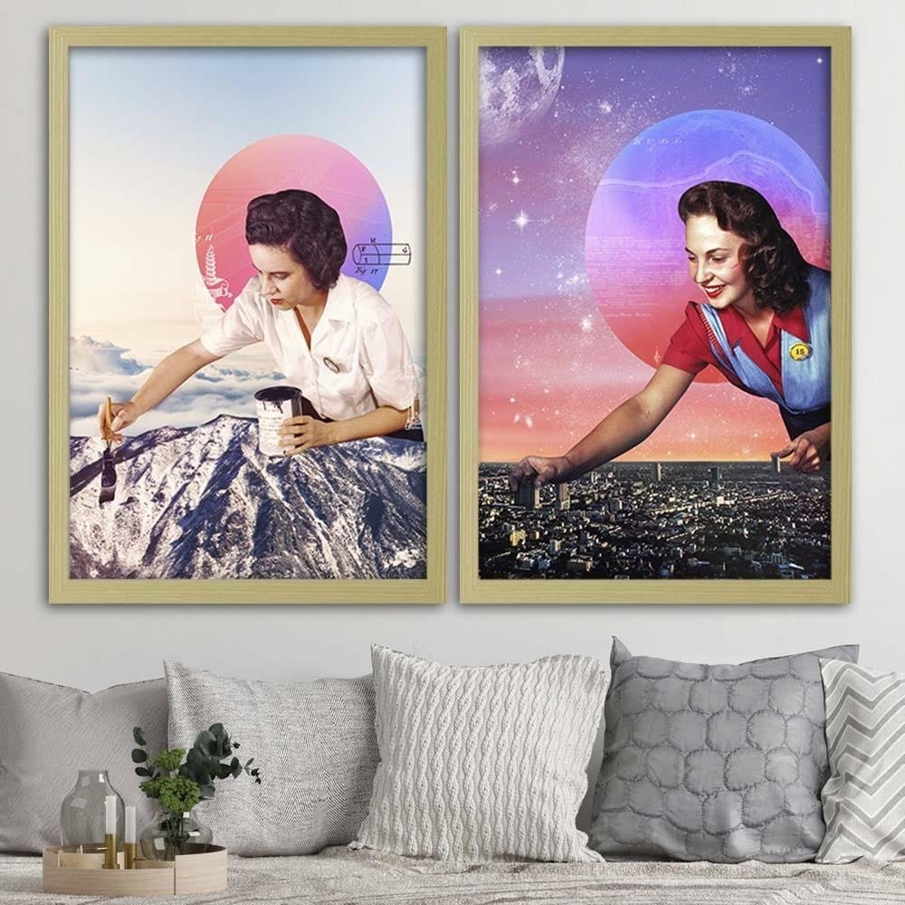 Glezna bēšā rāmī - Painted Peaks Home Trends DECO