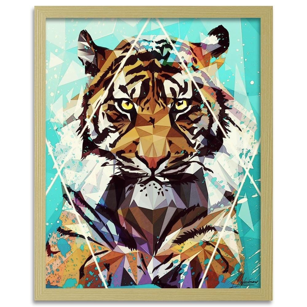 Glezna bēšā rāmī - Painted Tiger Home Trends DECO