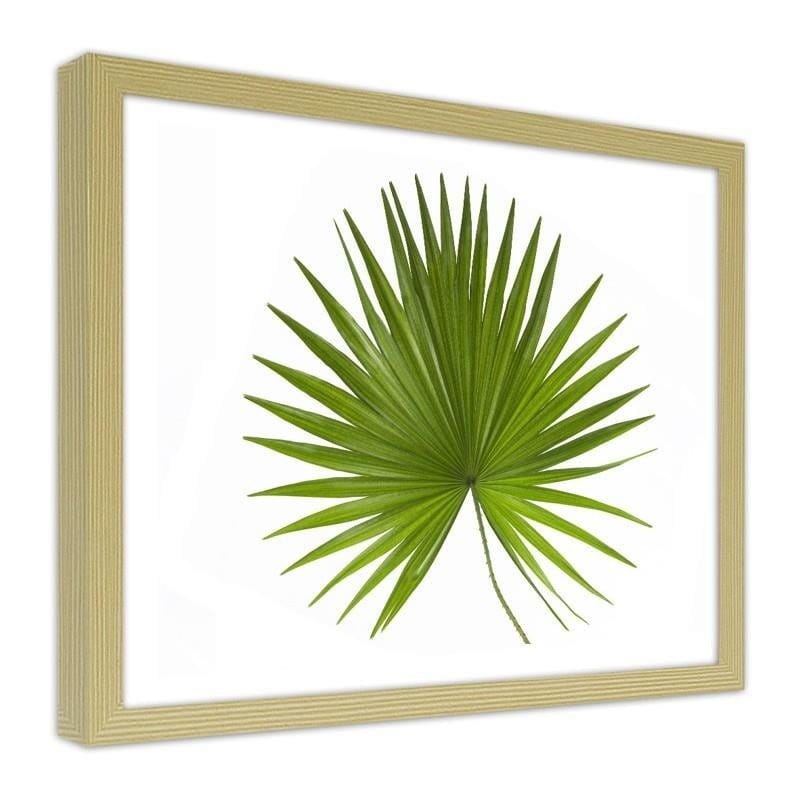 Glezna bēšā rāmī - Palm leaf Home Trends DECO