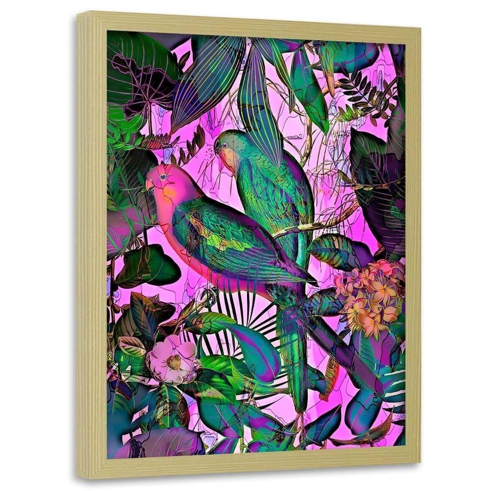 Glezna bēšā rāmī - Paradise Parrots Home Trends DECO