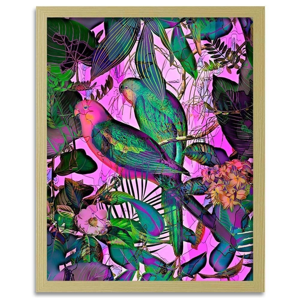 Glezna bēšā rāmī - Paradise Parrots Home Trends DECO