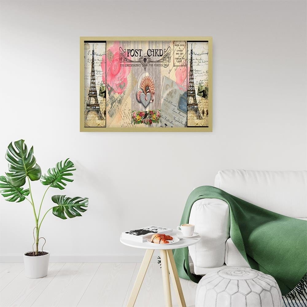 Glezna bēšā rāmī - Paris Post Card Home Trends DECO