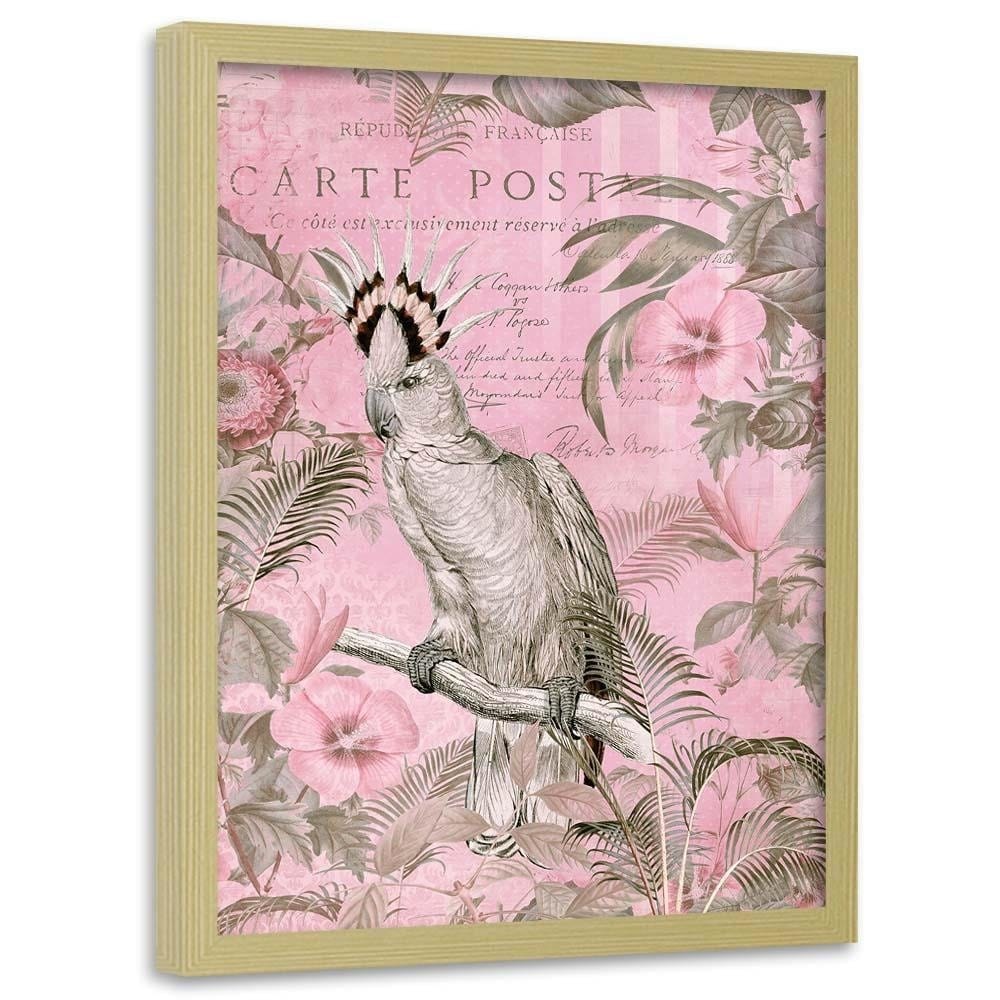 Glezna bēšā rāmī - Parrot Queen Home Trends DECO