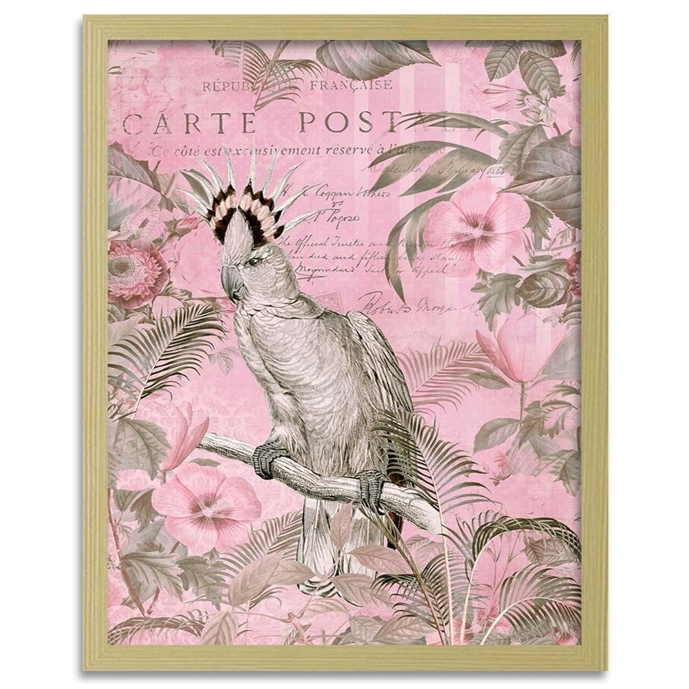 Glezna bēšā rāmī - Parrot Queen Home Trends DECO