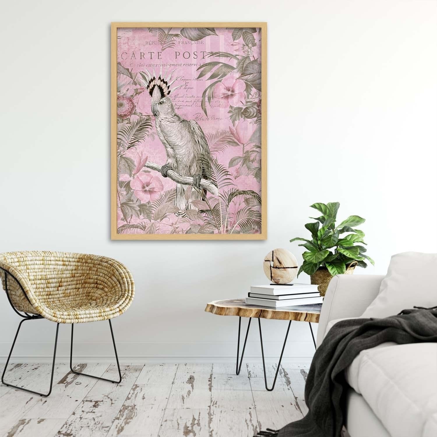 Glezna bēšā rāmī - Parrot Queen Home Trends DECO