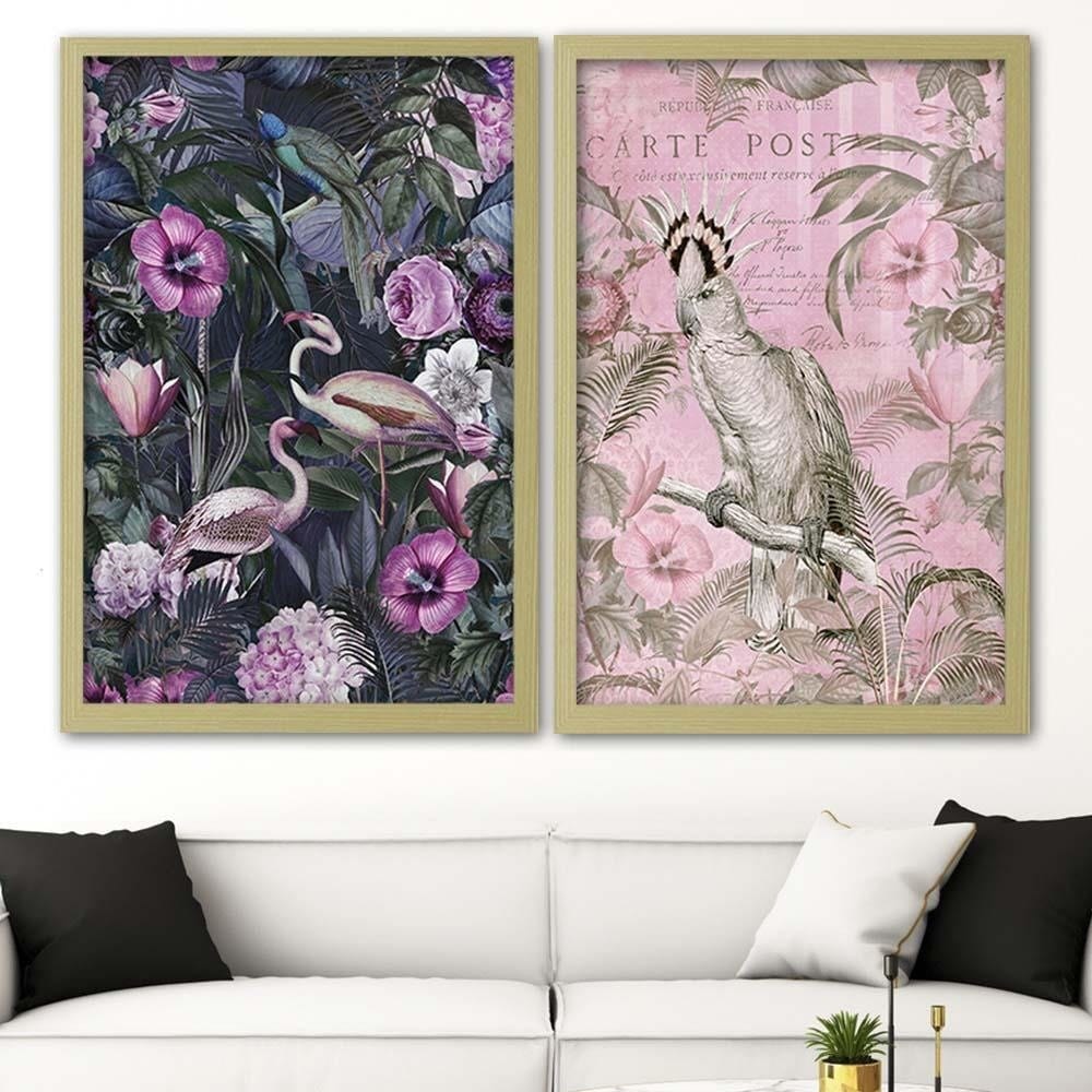 Glezna bēšā rāmī - Parrot Queen Home Trends DECO