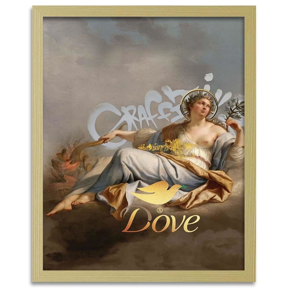 Glezna bēšā rāmī - Peace And Love Home Trends DECO