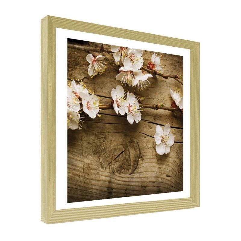 Glezna bēšā rāmī - Peach flowers Home Trends DECO