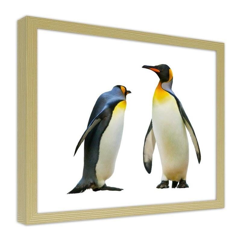 Glezna bēšā rāmī - Penguins Home Trends DECO
