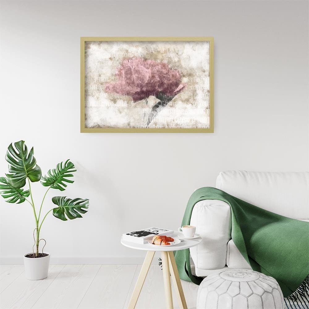 Glezna bēšā rāmī - Pink Abstraction Home Trends DECO
