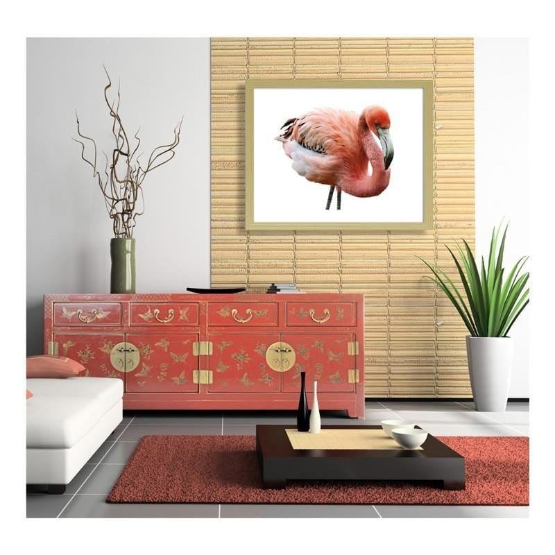 Glezna bēšā rāmī - Pink flamingo Home Trends DECO
