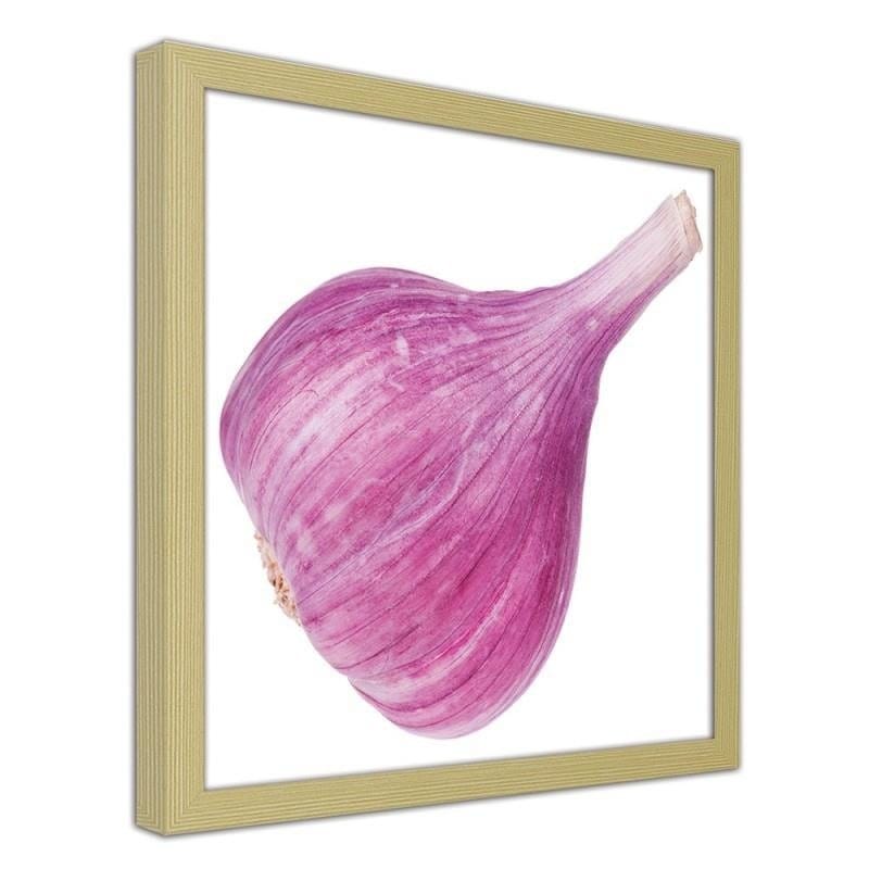 Glezna bēšā rāmī - Pink garlic Home Trends DECO