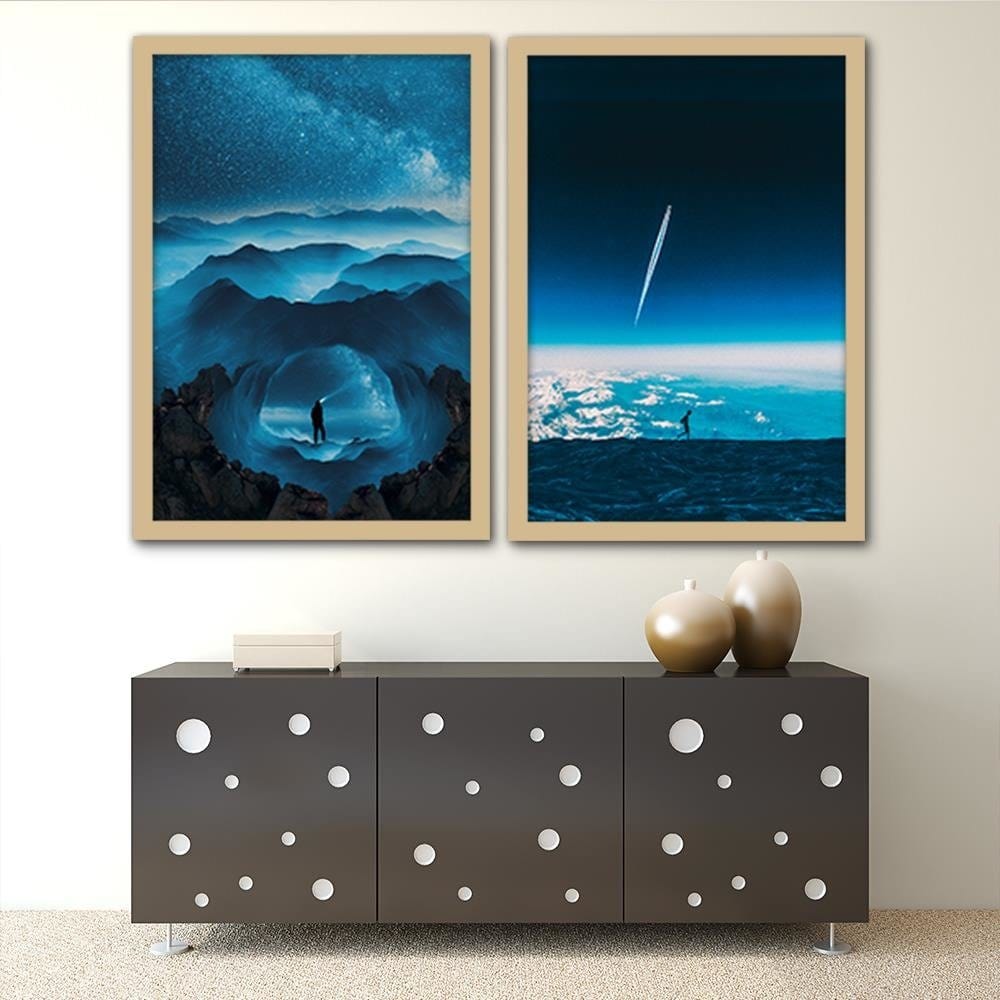 Glezna bēšā rāmī - Plane Above The Clouds Home Trends DECO