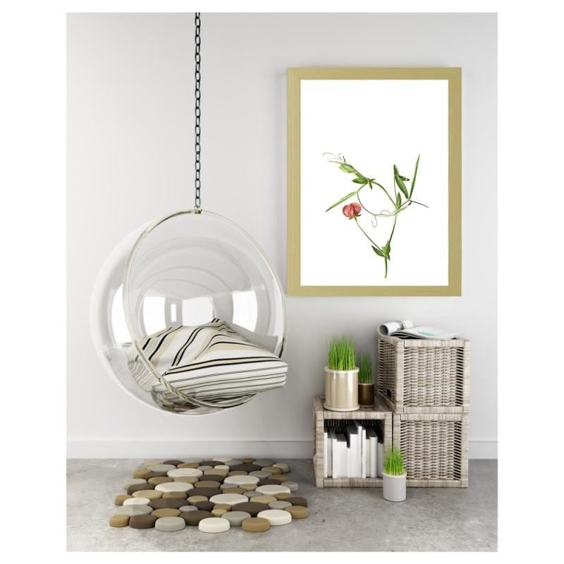 Glezna bēšā rāmī - Plant on a white background Home Trends DECO