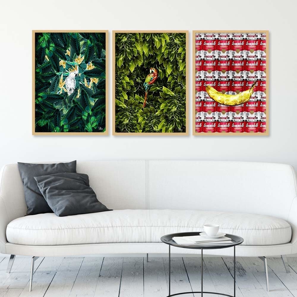 Glezna bēšā rāmī - Pop Art Soup Cans Red Home Trends DECO