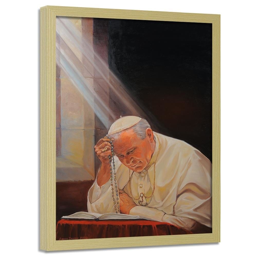 Glezna bēšā rāmī - Pope John Paul Ii Home Trends DECO