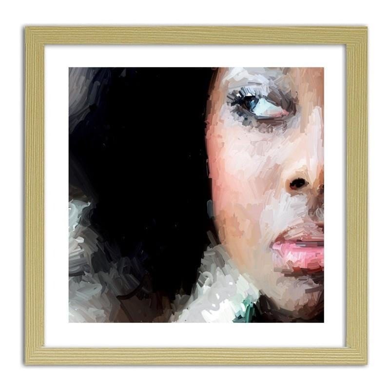 Glezna bēšā rāmī - Portrait of a dark woman Home Trends DECO