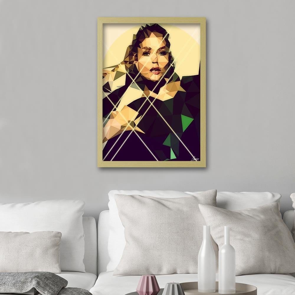 Glezna bēšā rāmī - Portrait Of A Woman Home Trends DECO