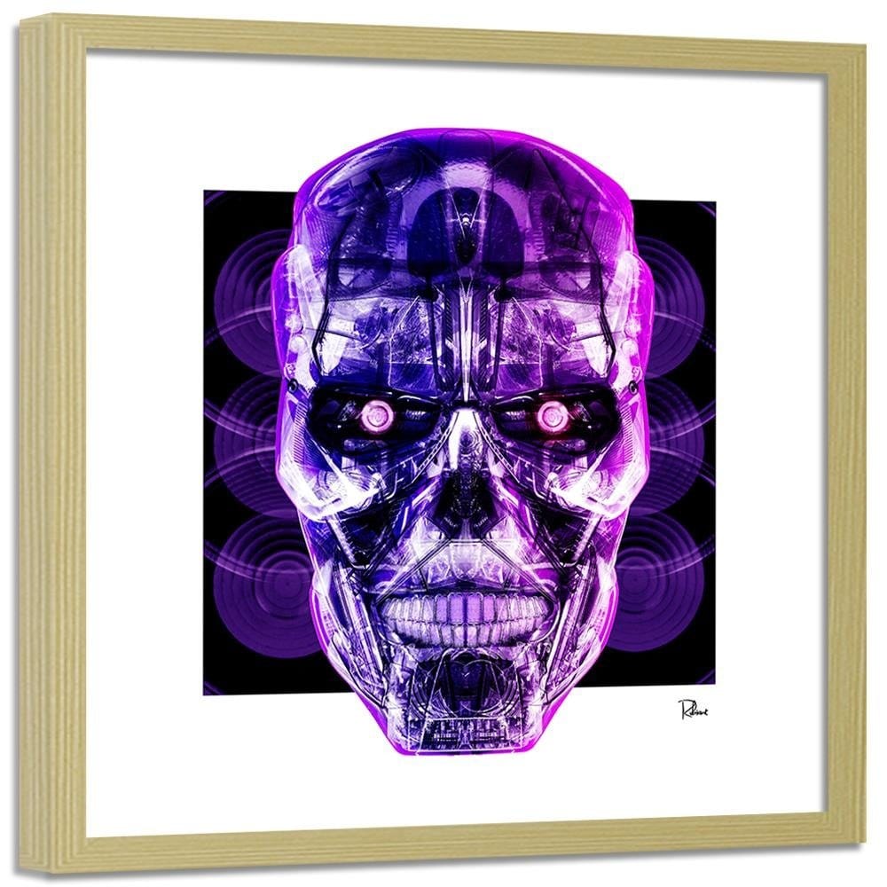 Glezna bēšā rāmī - Purple Skull Home Trends DECO