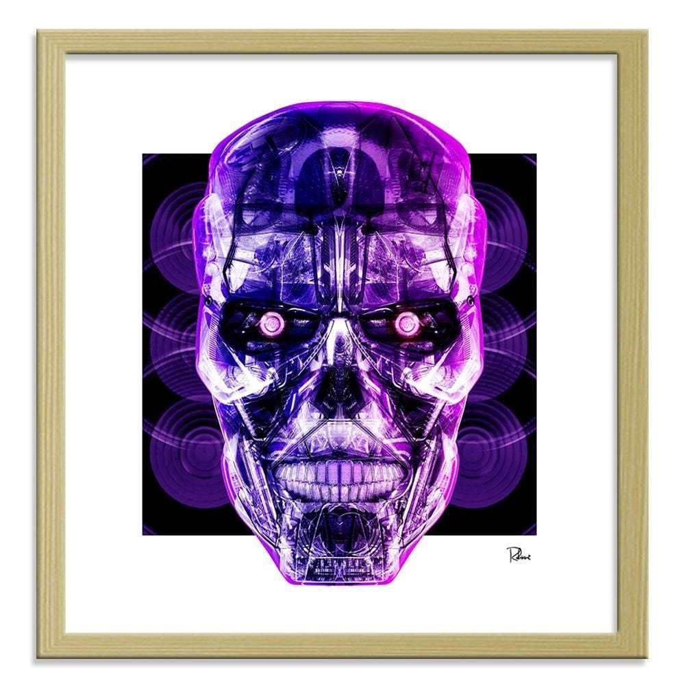 Glezna bēšā rāmī - Purple Skull Home Trends DECO