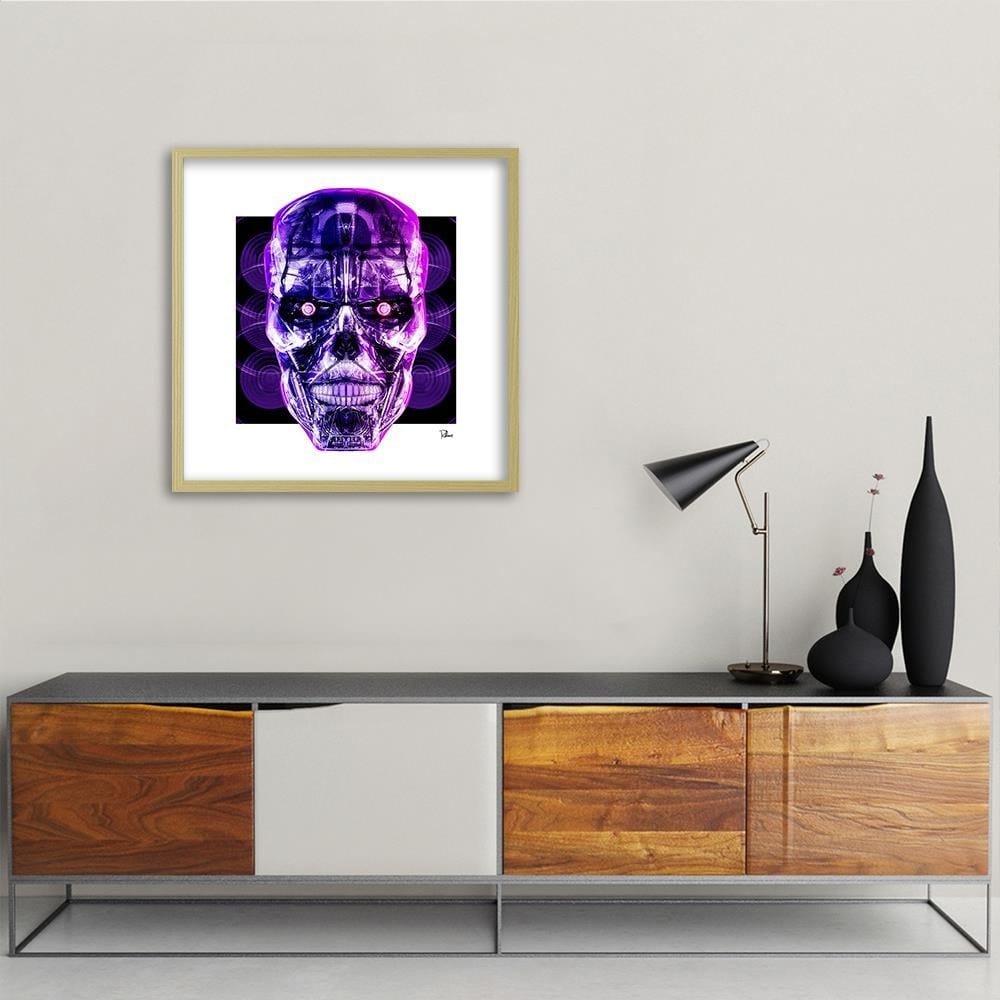 Glezna bēšā rāmī - Purple Skull Home Trends DECO