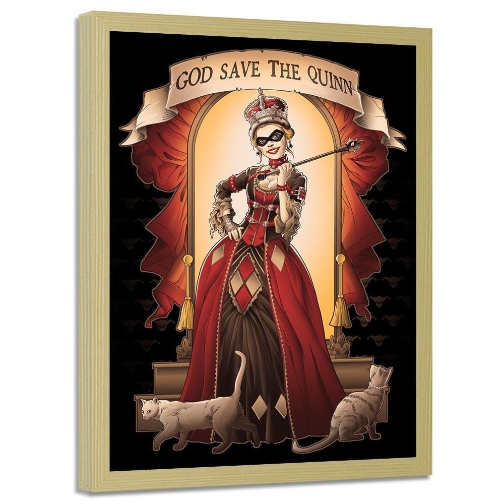 Glezna bēšā rāmī - Queen Of The Cat Home Trends DECO