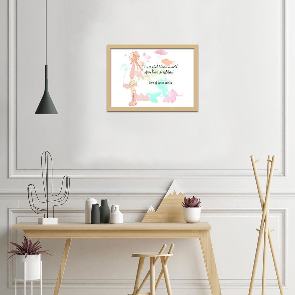 Glezna bēšā rāmī - Quote Anne Of Green Gables 2  Home Trends DECO