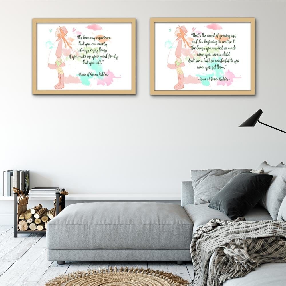 Glezna bēšā rāmī - Quote Anne Of Green Gables  Home Trends DECO