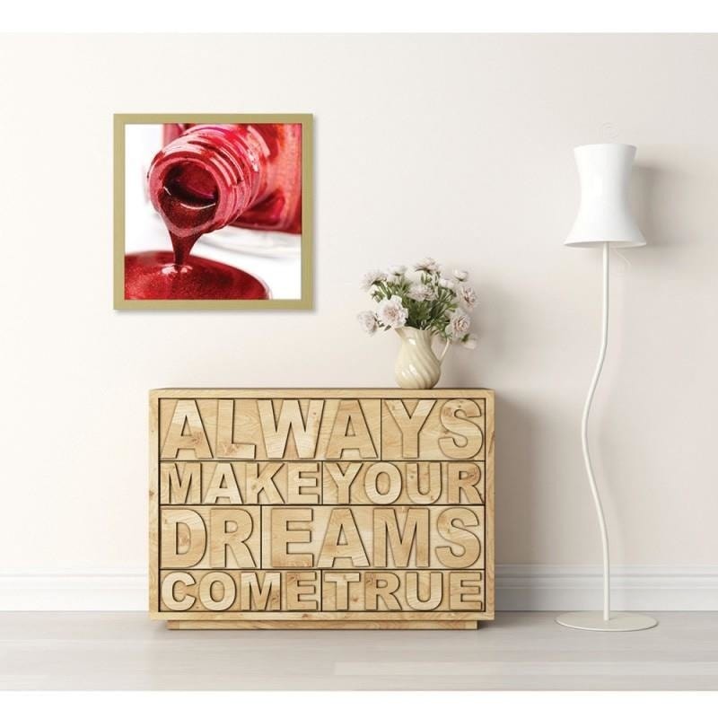 Glezna bēšā rāmī - Red lacquer Home Trends DECO