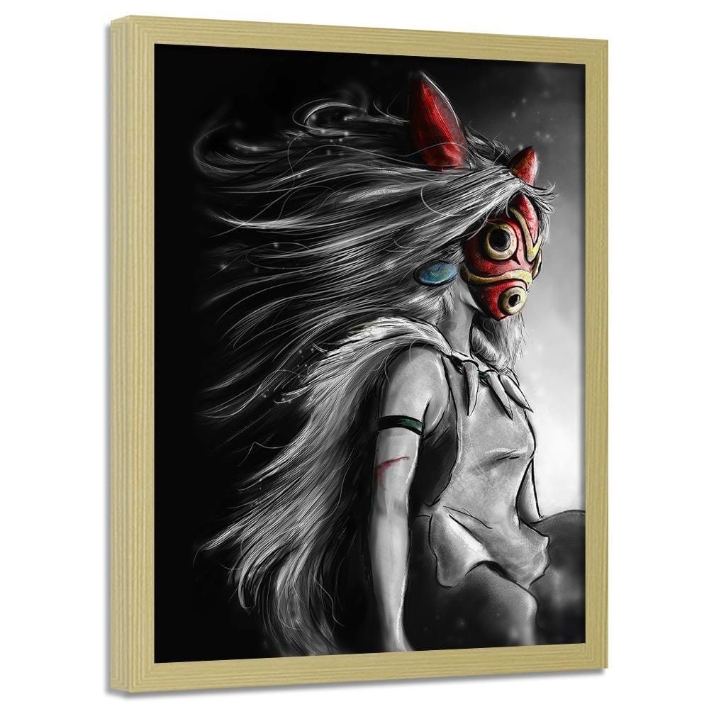 Glezna bēšā rāmī - Red Mask Manga Home Trends DECO