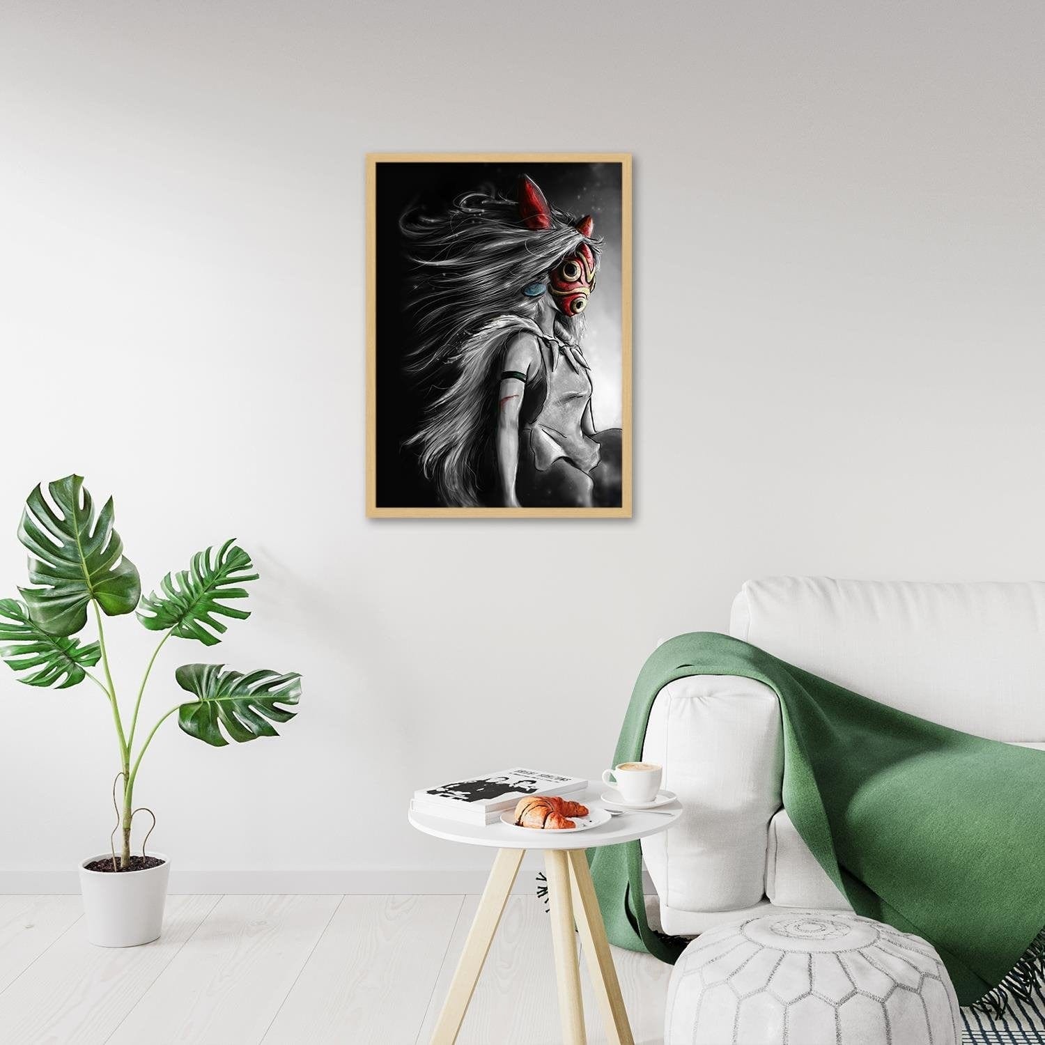 Glezna bēšā rāmī - Red Mask Manga Home Trends DECO