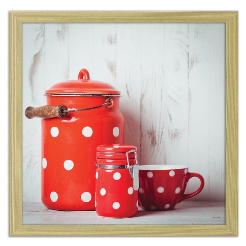 Glezna bēšā rāmī - Red vessels Home Trends DECO