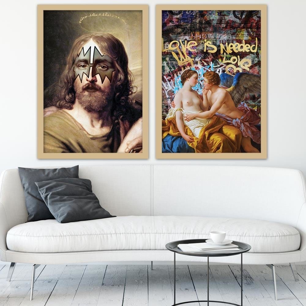 Glezna bēšā rāmī - Rococo Artwork Image Home Trends DECO