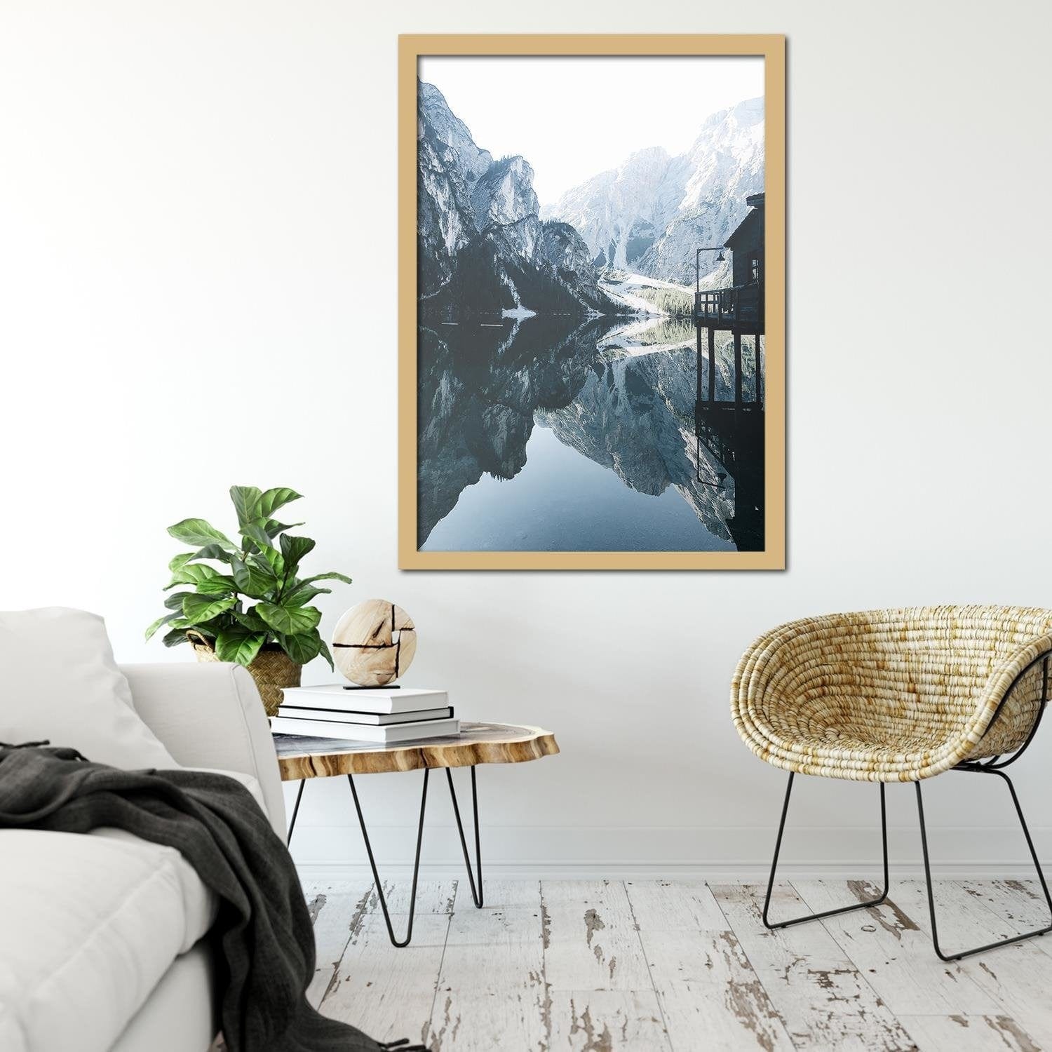 Glezna bēšā rāmī - Secret Mountains Home Trends DECO