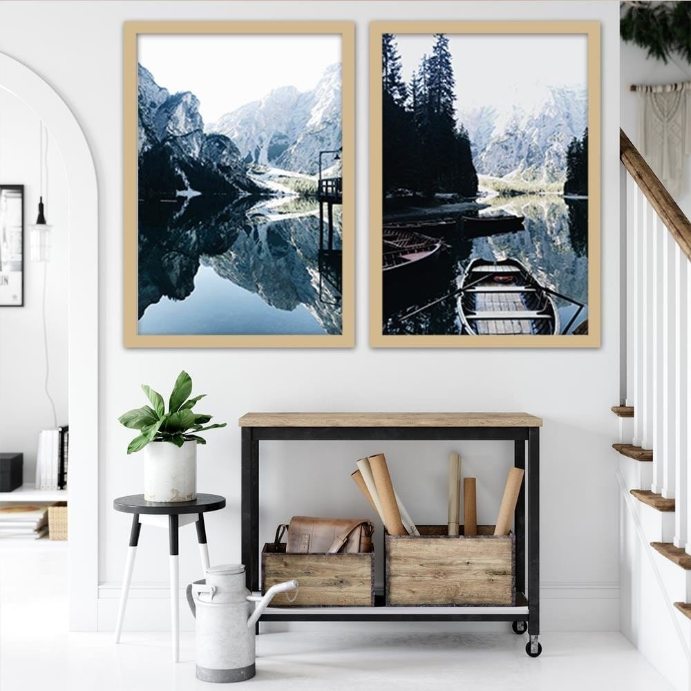 Glezna bēšā rāmī - Secret Mountains Home Trends DECO