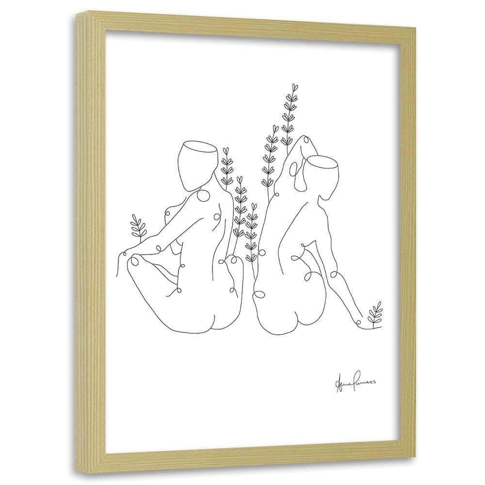 Glezna bēšā rāmī - Sisters Home Trends DECO