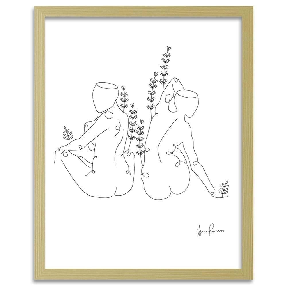 Glezna bēšā rāmī - Sisters Home Trends DECO