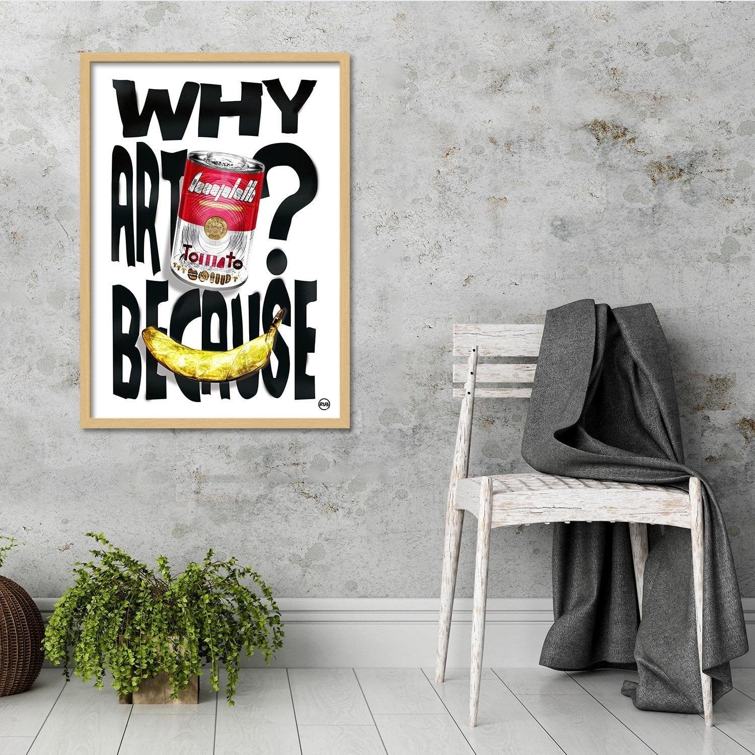 Glezna bēšā rāmī - Soup Can Home Trends DECO
