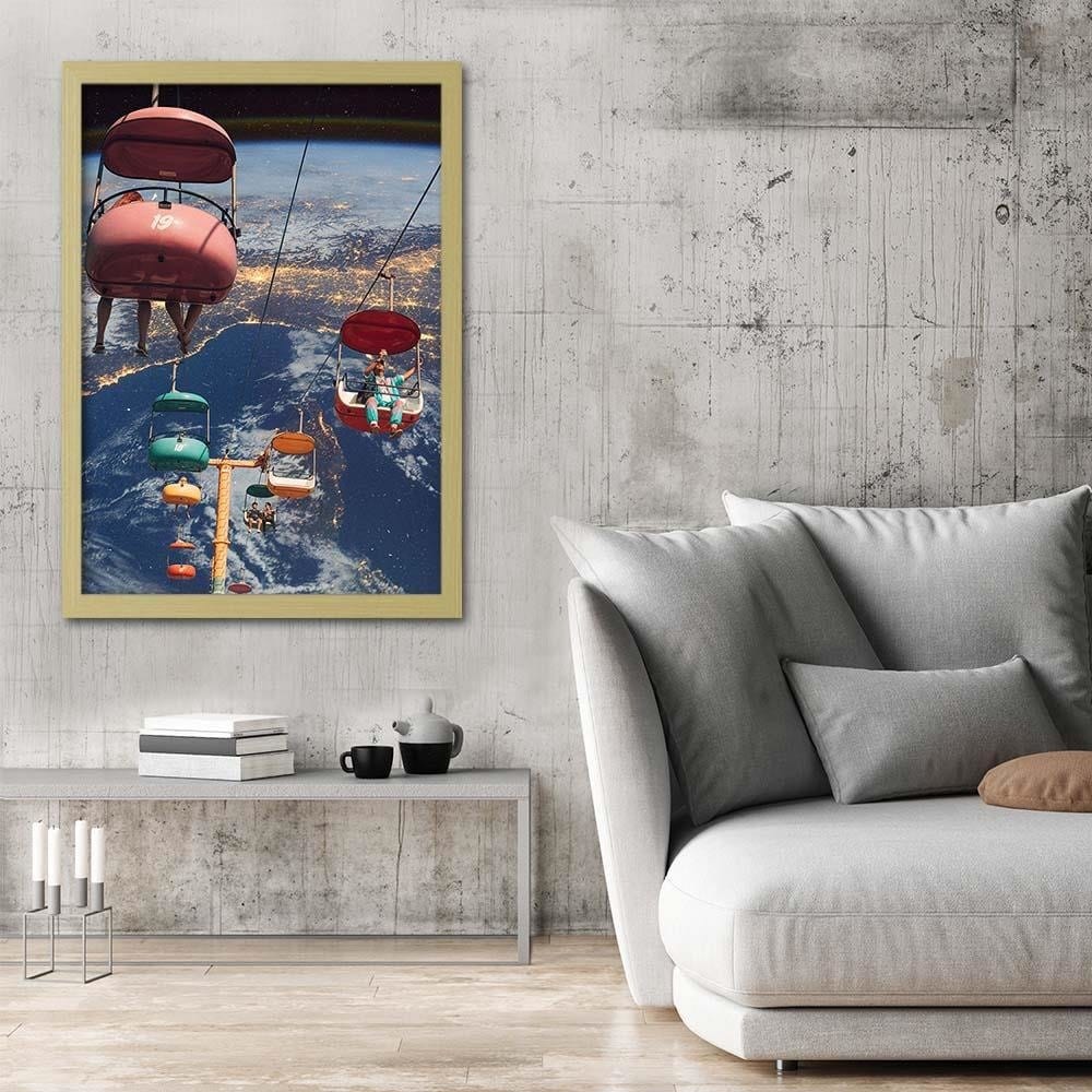 Glezna bēšā rāmī - Space Ride Home Trends DECO