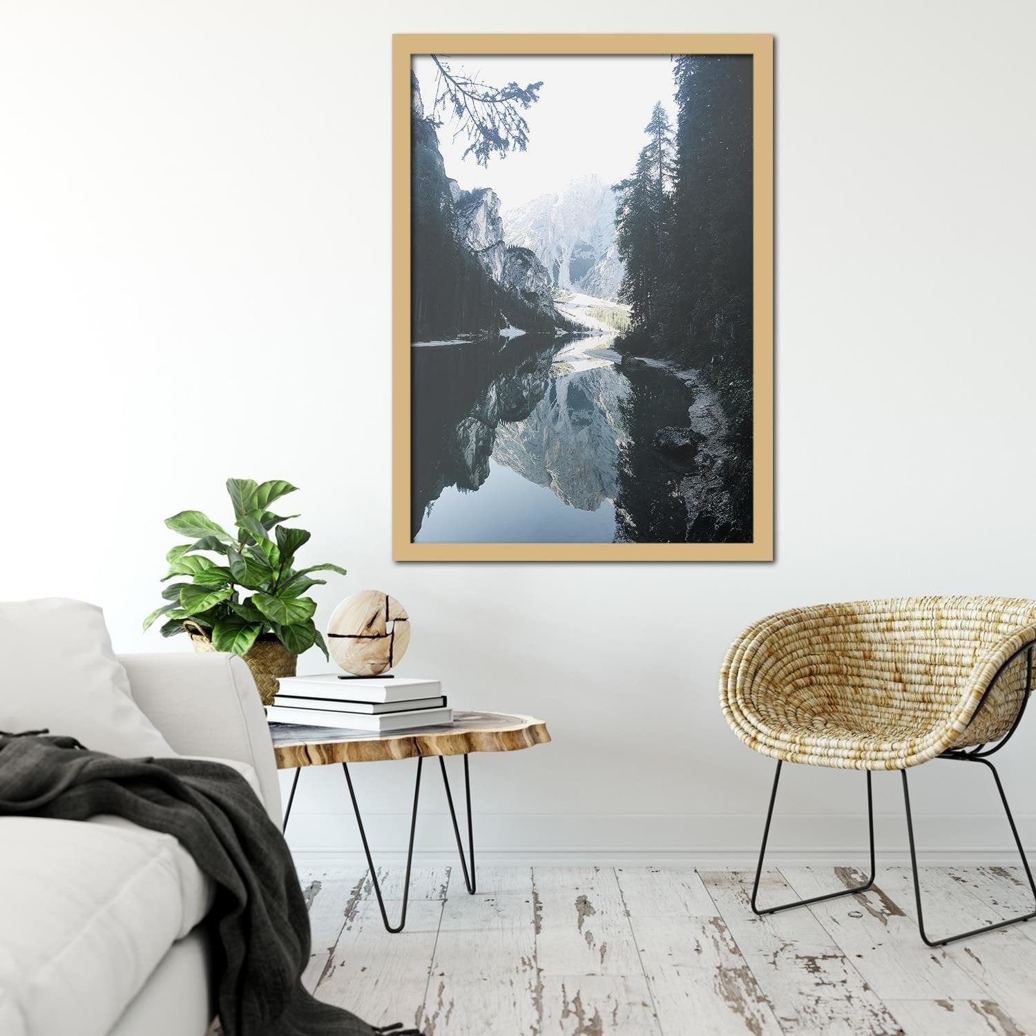 Glezna bēšā rāmī - Summit In Water Home Trends DECO