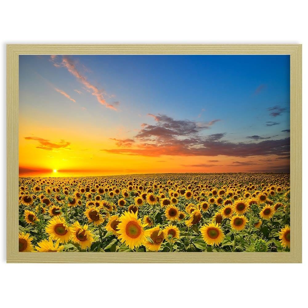 Glezna bēšā rāmī - Sunflowers Home Trends DECO